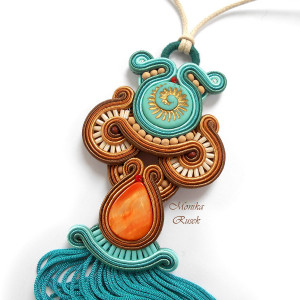 WISIOR NASZYJNIK SUTASZ etno boho aztecki