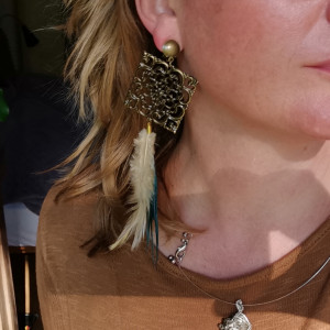 Klipsy długie etno boho długie