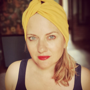 Turban wiosenny zolty etno