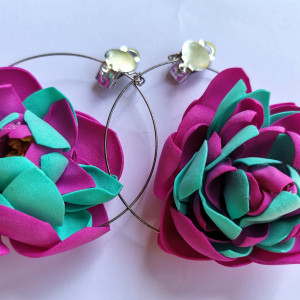 Kolczyki kwiaty zwariowane lekkie
