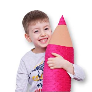 Kredka minky, podłużna poduszka, ochraniacz, wałek, zagłówek dla dziecka, miękka kredka, duża kredka różowa