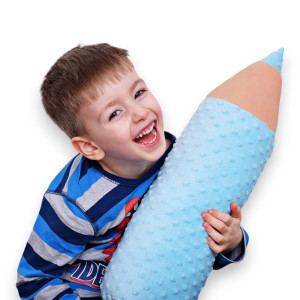 Kredka minky, poduszka dla dziecka, zagłówek dla dziecka, miękka kredka, duża kredka błękitna