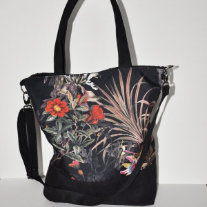 Torba hobo XXL - mroczny ogród