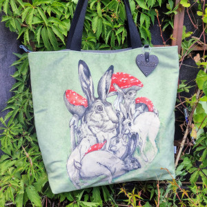 Torba na ramię Zające i muchomory