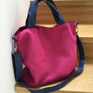 Torba na ramię - fuksja, kobalt