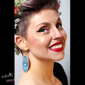 niebieskie witrażyki z sercem