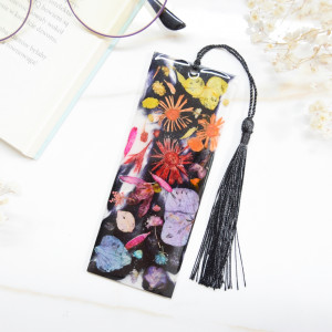 Duża zakładka do książki - tęczowe kwiaty