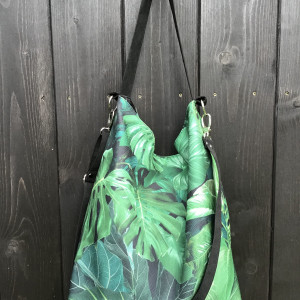 Torba hobo XXL - print botanica