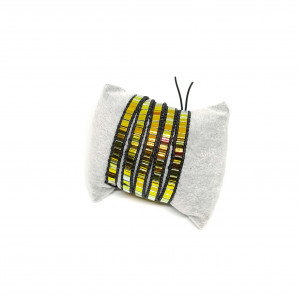 Czarno-złota bransoletka owijana