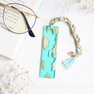 Kompaktowa zakładka - drewno w turkusie