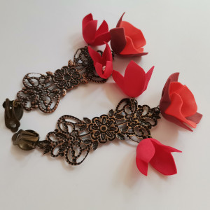 Klipsy kwiatowe lekkie, polecam