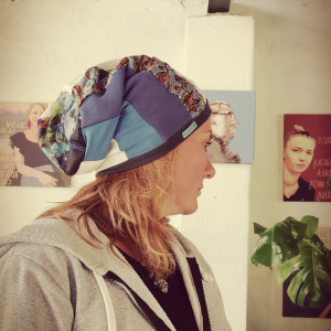 Czapka patchworkowa smerfetka