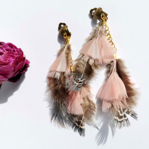 Klipsy pióra lekkie bujne