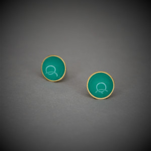 Kolczyki sztyfty z mosiądzu, komplet dwóch par kolczyków.