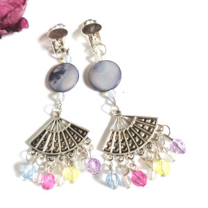 Klipsy boho koralikowe