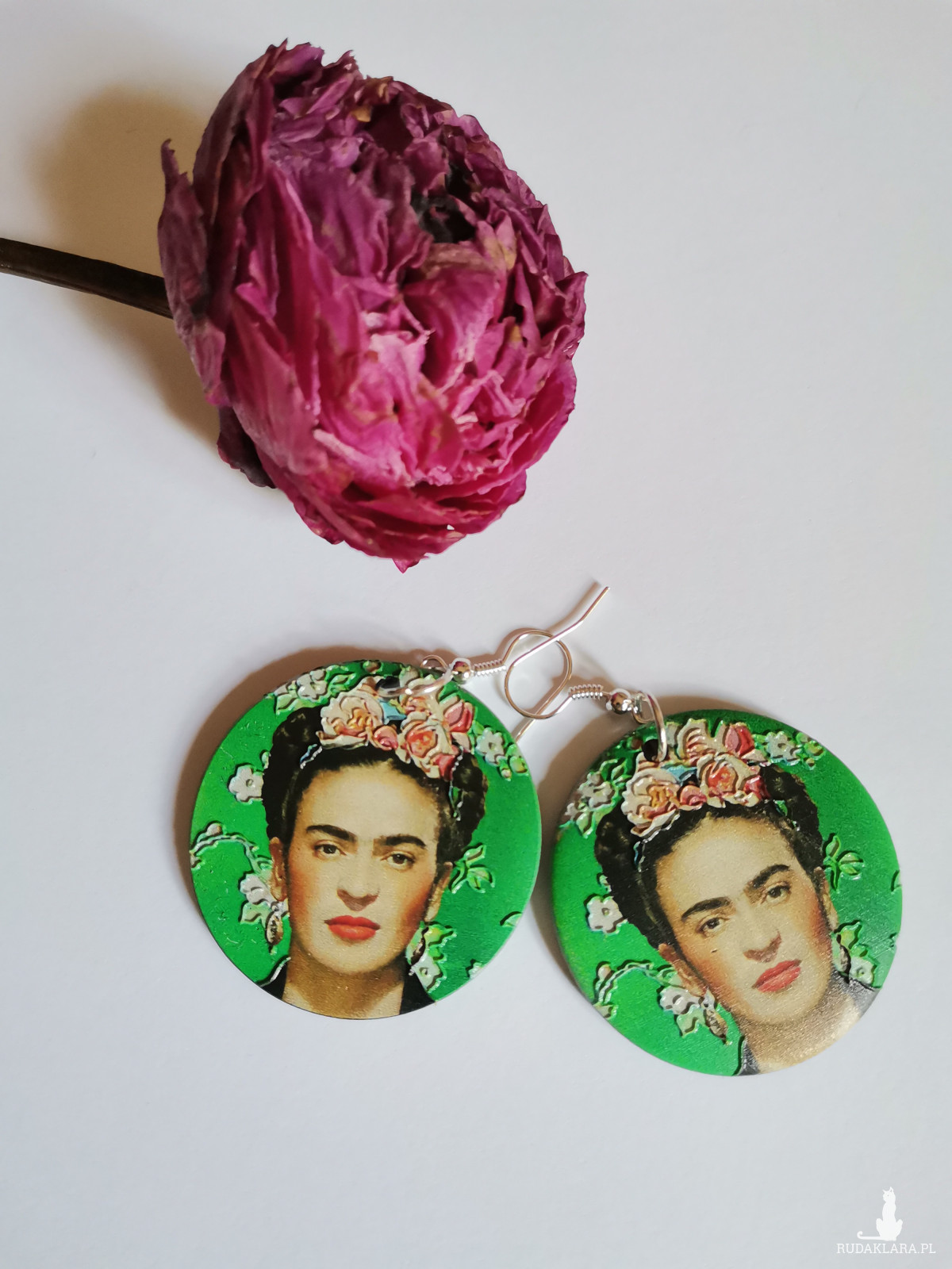 Kolczyki Frida dwustronne lekkie