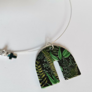 Naszyjnik obroża zielony