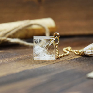 Biżuteryjna Zakładka do książki - dmuchawce w złocie