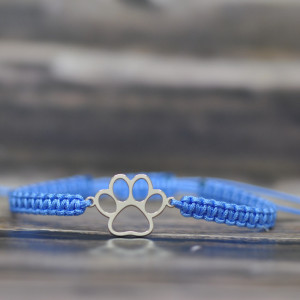 Łapa / Łapka psia / kocia - bransoletka - srebro 925