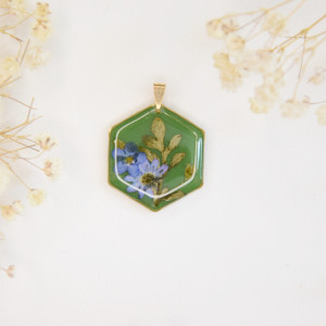 Zawieszka do naszyjnika - niezapominajki