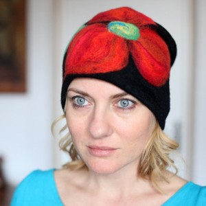 czapka wełniana damska czarna