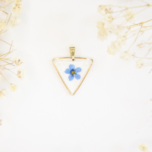 Zawieszka do naszyjnika - niezapominajki