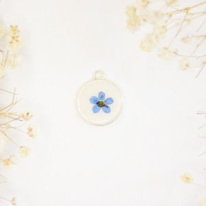 Zawieszka do naszyjnika - niezapominajki