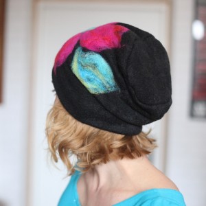 czapka wełniana damska czarna