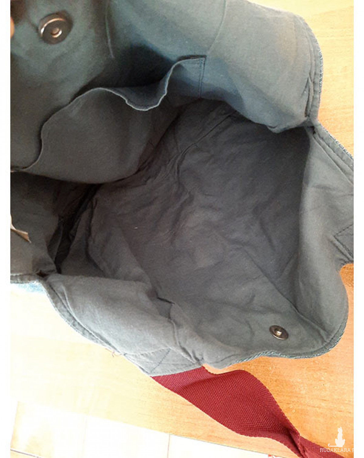 jeansowa torebka z aplikacją