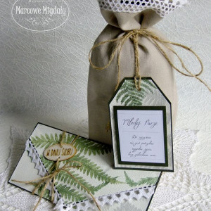 Komplet ślubny eko, kopertówka i torebka na alkohol