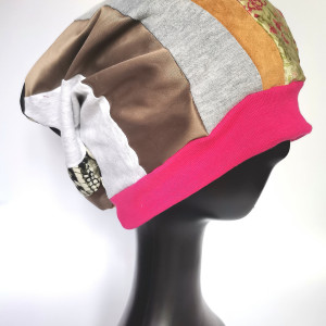 Czapka patchworkowa damska