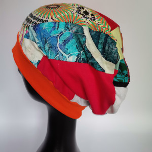 Czapka patchworkowa damska