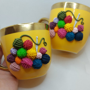 Kubeczek włóczki z szydełkiem