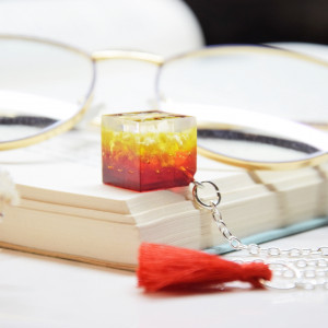 Biżuteryjna Zakładka do książki - zachód słońca