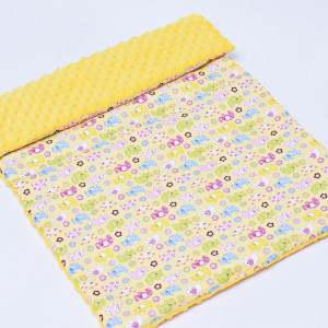 Kołderka minky kocyk dwustronny z wypełnieniem pościel dla dziecka słoniki