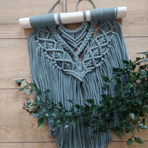 Makrama ścienna GRACJA laurowy