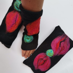 Komplet mitenki i opaska welniana