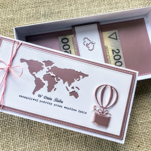 019 Kartka na ślub w szczęśliwą podróż.