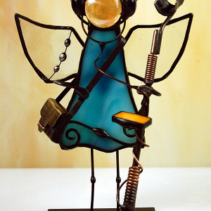 Aniołek witrażowy 3D poszukiwacz skarbów