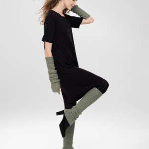 Getry - zygzaki z wełny merino