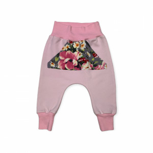 Baggy  rozmiar 68 Różowe kwiaty (424613)