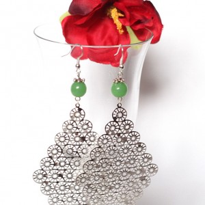 ażurowe lekkie długie kolczyki z blaszką