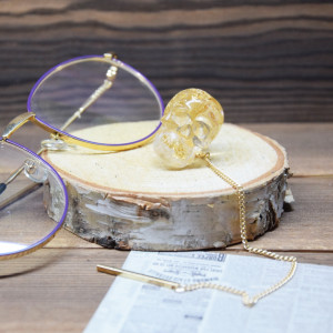 Zakładka do książki Czaszka - gold