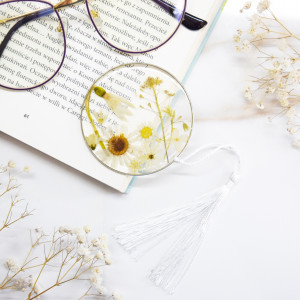 XXL Biżuteryjna Zakładka do książki - biel