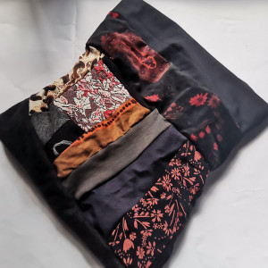 Komin patchworkowy  kolory ziemi