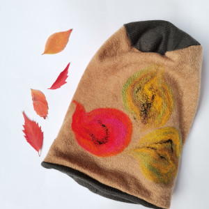 Czapka wełniana miodowa