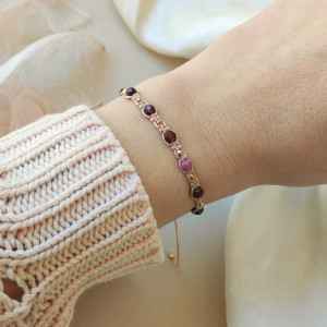 Bransoletka Ruby z granatami i rubinem