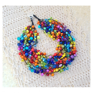 5586 naszyjnik, kolia; 7 kolorów