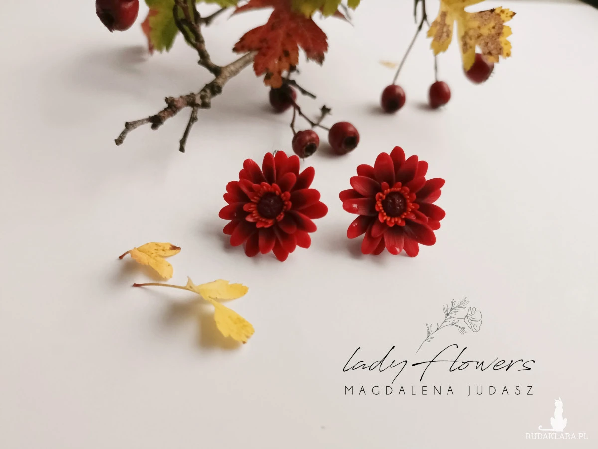 Kolczyki z gerberkami