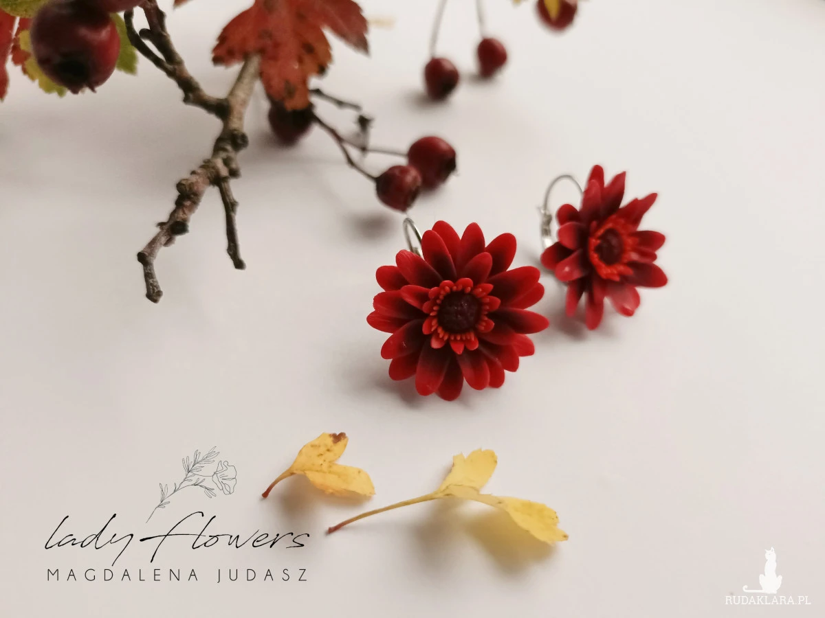 Kolczyki z gerberkami